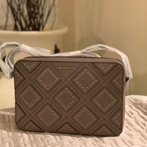 Michael Kors diamond grommet large cross body